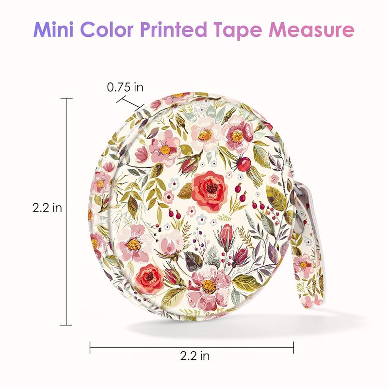 Gerkia Two-Piece Sewing Tape Measure，Colour Printed Small Retractable Soft Measuring Tape for Tailor Cloth Fabric Body Measurements. - Image 2